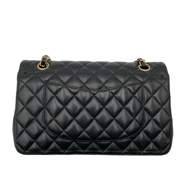 ✨$6700✨ Chanel Black Lambskin Double Flap Shoulder Bag - Picture 7 of 13